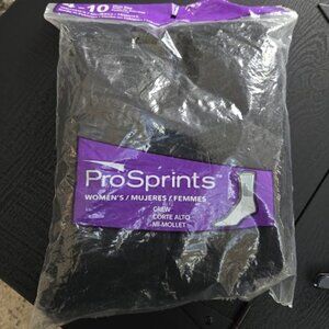 New ProSprints womens black crew socks - sz 4-10 shoe size